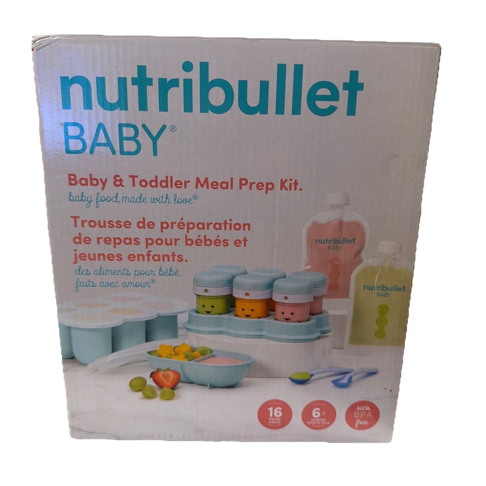 Nutribullet Baby & Toddler Meal Prep Kit 16 Pieces BPA free NIB‎